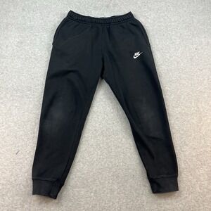 Nike Men's Sportswear Club Fleece Pants Size Medium Black Sweatpants Joggers